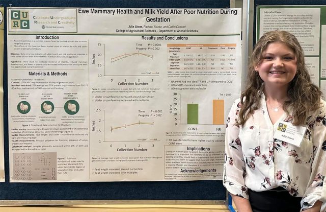 Allie presenting research at CURC