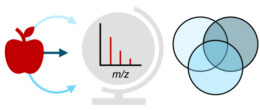 Diagram of an apple analyzed by mass spectrometry across laboratories